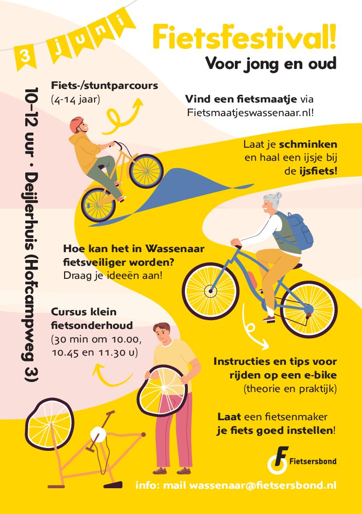 Eerste Wassenaarse fietsfestival op 3 juni